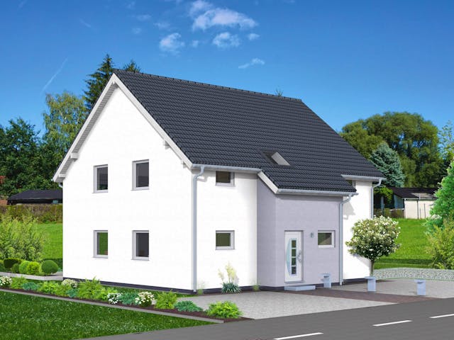 Fertighaus Junto 184 von Fingerhut Haus Schlüsselfertig ab 562403€, Satteldach-Klassiker Außenansicht 1 Fertighaus Junto 184 von Fingerhut Haus Schlüsselfertig ab 562403€, Satteldach-Klassiker Außenansicht 1