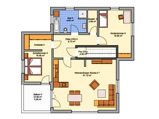 Fertighaus Junto 222 von Fingerhut Haus Schlüsselfertig ab 635208€, Cubushaus Grundriss 2