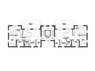 Fertighaus Mehrfamilienhaus GENDOS 4.301_a von KAMPA - Mehrfamilienhäuser Schlüsselfertig ab 1722776€, Grundriss 1