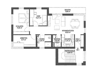Fertighaus Mehrfamilienhaus KUBOS 3.277 von KAMPA - Mehrfamilienhäuser Schlüsselfertig ab 1506356€, Cubushaus Grundriss 3