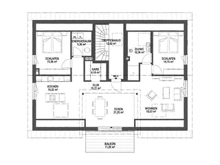Fertighaus Mehrfamilienhaus TRITOS 5.439 von KAMPA - Mehrfamilienhäuser Schlüsselfertig ab 1865925€, Grundriss 3