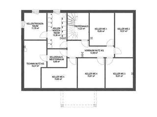 Fertighaus Mehrfamilienhaus TRITOS 5.439 von KAMPA - Mehrfamilienhäuser Schlüsselfertig ab 1865925€, Grundriss 4