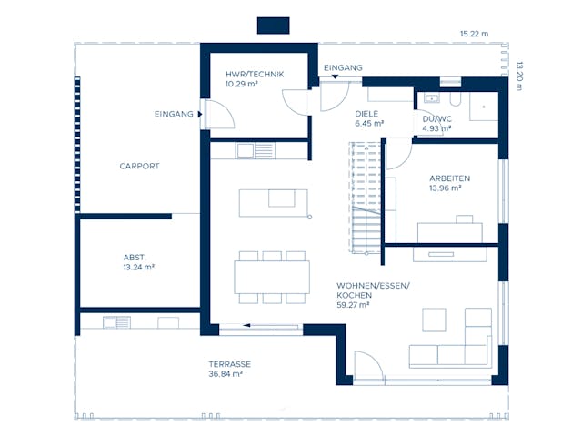 Fertighaus Concept 4 von KAMPA Schlüsselfertig ab 734939€, Stadtvilla Grundriss 1 Fertighaus Concept 4 von KAMPA Schlüsselfertig ab 734939€, Stadtvilla Grundriss 1