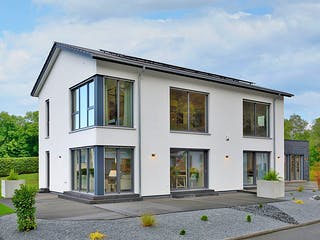 Fertighaus LANOS 5.1790 von KAMPA Schlüsselfertig ab 842311€, Satteldach-Klassiker Außenansicht 2