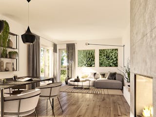 Fertighaus Signature L168 von KAMPA Schlüsselfertig ab 527856€, Satteldach-Klassiker Innenansicht 1