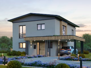 Fertighaus Signature L170 von KAMPA Schlüsselfertig ab 606152€, Stadtvilla Außenansicht 2