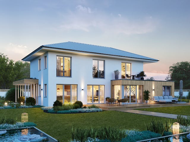 Fertighaus Signature S257 von KAMPA Schlüsselfertig ab 784427€, Stadtvilla Außenansicht 1