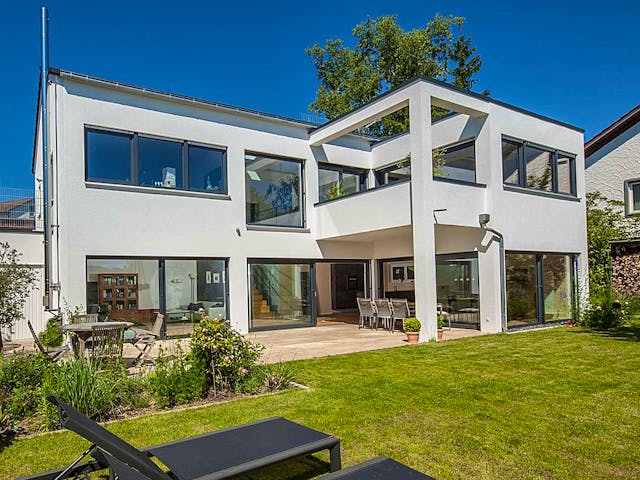 Massivhaus Nolte von KBS Bau, Cubushaus Außenansicht 1