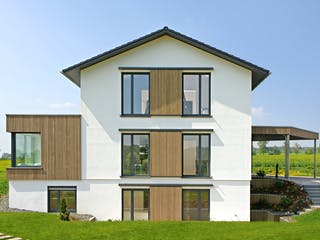 Fertighaus Haus Brettheim von Keitel-Haus Schlüsselfertig ab 497951€, Satteldach-Klassiker Außenansicht 3