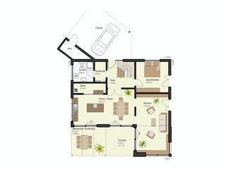 Fertighaus Haus Brettheim von Keitel-Haus Schlüsselfertig ab 497951€, Satteldach-Klassiker Grundriss 1