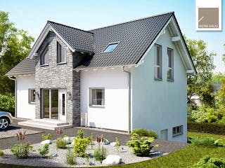 Massivhaus Familienhaus Aura mit Einliegerwohnung von Kern-Haus Schlüsselfertig ab 694900€, Außenansicht 2