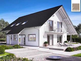 Massivhaus Familienhaus Lucio von Kern-Haus Schlüsselfertig ab 702900€, Satteldach-Klassiker Außenansicht 2