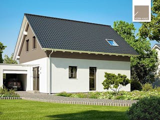 Massivhaus Familienhaus Loop Classic von Kern-Haus Schlüsselfertig ab 323900€, Satteldach-Klassiker Außenansicht 2