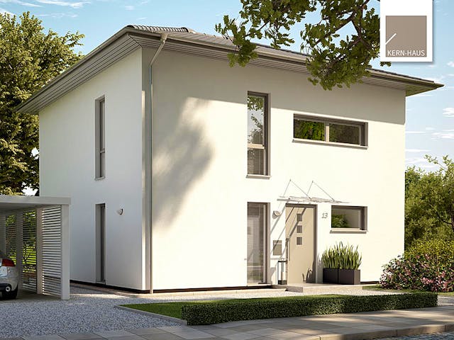 Massivhaus Stadtvilla Novo von Kern-Haus Schlüsselfertig ab 346900€, Stadtvilla Außenansicht 2