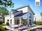 Massivhaus Familienhaus Akzent von Kern-Haus Schlüsselfertig ab 525900€, Pultdachhaus Außenansicht 2