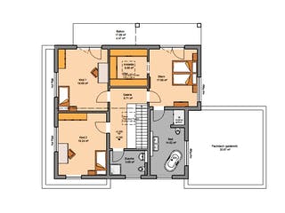 Massivhaus Bauhaus Anteo von Kern-Haus Schlüsselfertig ab 672900€, Cubushaus Grundriss 2