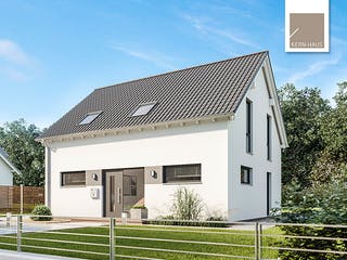 Massivhaus Familienhaus Trend von Kern-Haus Schlüsselfertig ab 369900€, Satteldach-Klassiker Außenansicht 2