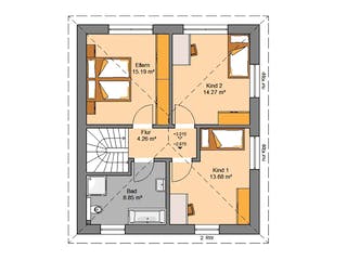 Fertighaus STADTVILLA MEO von Kern-Haus Chemnitz Schlüsselfertig ab 299900€, Stadtvilla Grundriss 2