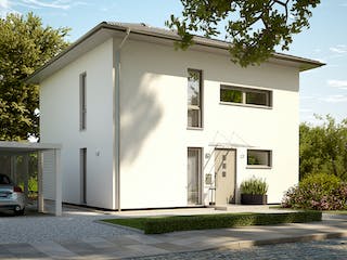 Massivhaus ARCHITEKTENHAUS NOVO von Kern-Haus Chemnitz Schlüsselfertig ab 313900€, Stadtvilla Außenansicht 2