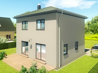 Massivhaus Stadtvilla Florenz 1 von KLINKER HAUS Schlüsselfertig ab 270800€, Stadtvilla Außenansicht 2