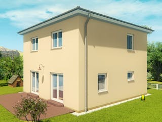 Massivhaus Stadtvilla Florenz 2 von KLINKER HAUS Schlüsselfertig ab 291600€, Stadtvilla Außenansicht 3