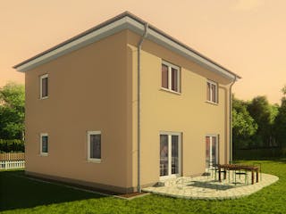 Massivhaus Stadtvilla Grosseto 2 von KLINKER HAUS Schlüsselfertig ab 305100€, Stadtvilla Außenansicht 3