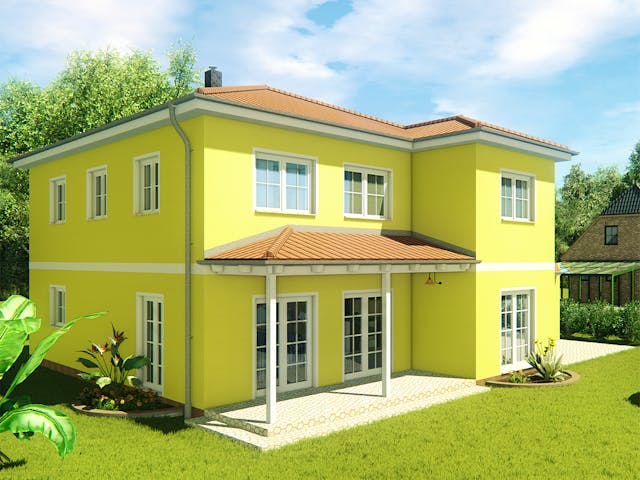 Massivhaus Stadtvilla Vinci 1 von KLINKER HAUS Schlüsselfertig ab 383500€, Stadtvilla Außenansicht 1 Massivhaus Stadtvilla Vinci 1 von KLINKER HAUS Schlüsselfertig ab 383500€, Stadtvilla Außenansicht 1