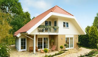 Fertighaus Kolding von Danhaus Deutschland Schlüsselfertig ab 449092€, Satteldach-Klassiker Außenansicht 1