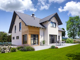 Fertighaus Solera von Fingerhut Haus Schlüsselfertig ab 469474€, Satteldach-Klassiker Außenansicht 1