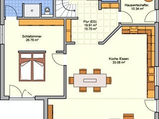 Fertighaus Brilo von Fingerhut Haus Schlüsselfertig ab 625471€, Satteldach-Klassiker Grundriss 1
