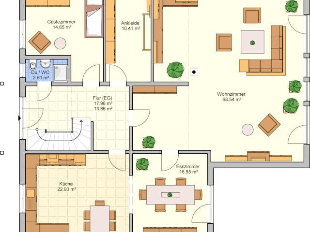 Fertighaus Mondo von Fingerhut Haus Schlüsselfertig ab 637631€, Satteldach-Klassiker Grundriss 1
