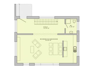 Massivhaus Bauhaus 147 von Lechner Massivhaus, Cubushaus Grundriss 1