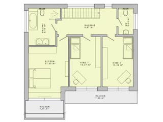 Massivhaus Bauhaus 147 von Lechner Massivhaus, Cubushaus Grundriss 2