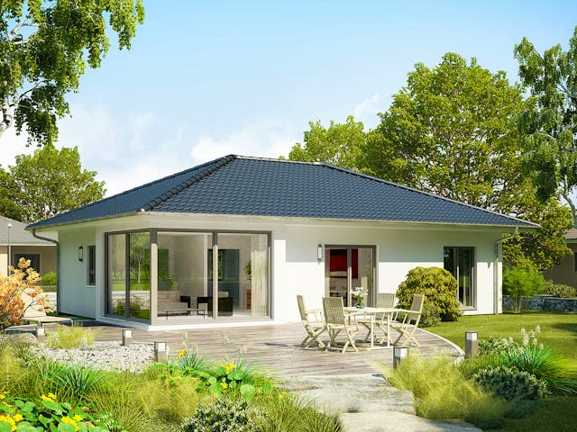 Massivhaus Bungalow 100 B von Lechner Massivhaus, Bungalow Außenansicht 1