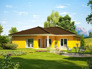 Massivhaus Bungalow 140 B von Lechner Massivhaus, Bungalow Außenansicht 2