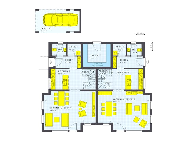 Fertighaus SOLUTION 242 V5 von Living Fertighaus Schlüsselfertig ab 563421€,  Innenansicht 1