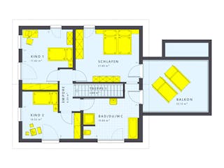 Fertighaus SUNSHINE 157 Fellbach von Living Fertighaus, Satteldach-Klassiker Innenansicht 2
