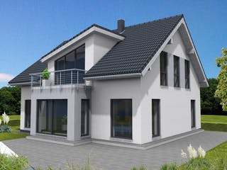 Fertighaus Lifestyle 177 von Suckfüll Energiesparhaus Schlüsselfertig ab 477563€, Satteldach-Klassiker Außenansicht 1