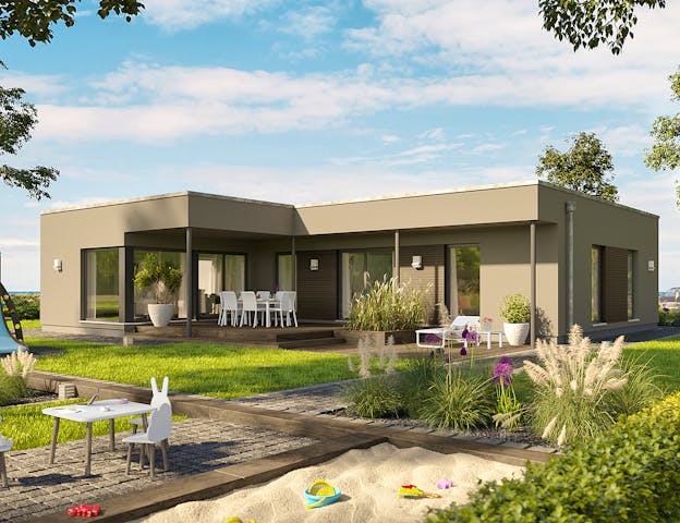 Moderner Winkelbungalow von Living Haus