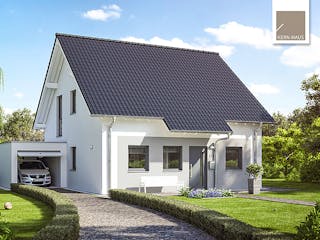 Massivhaus Familienhaus Luna von Kern-Haus Schlüsselfertig ab 352900€, Satteldach-Klassiker Außenansicht 2