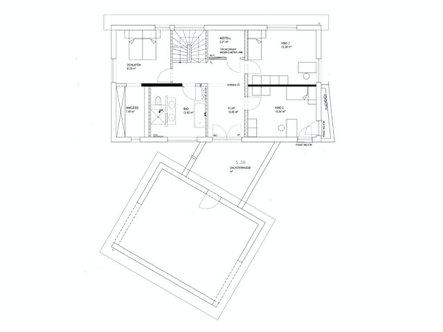 Fertighaus Pultdach Klassik 233 von LUXHAUS, Pultdachhaus Grundriss 2