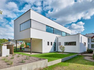 Fertighaus Musterhaus Bad Vilbel von LUXHAUS, Cubushaus Außenansicht 2