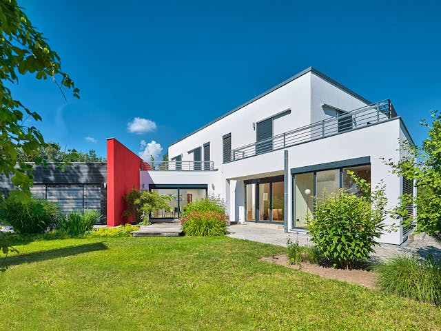 Fertighaus MH Georgensgmünd von LUXHAUS, Pultdachhaus Außenansicht 1