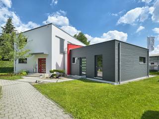 Fertighaus MH Georgensgmünd von LUXHAUS, Pultdachhaus Außenansicht 2