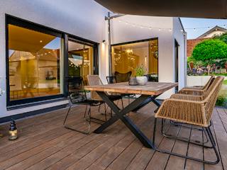 Fertighaus Pultdach Klassik 139 von LUXHAUS, Pultdachhaus Außenansicht 3