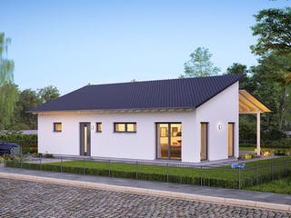 Fertighaus ComfortStyle 10.02 P von massa haus Ausbauhaus ab 144999€, Bungalow Außenansicht 1