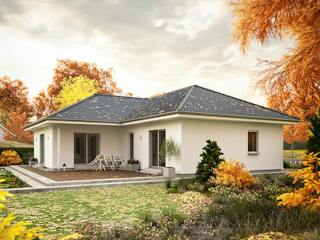 Fertighaus ComfortStyle 13.01 W von massa haus Ausbauhaus ab 158999€, Bungalow Außenansicht 3