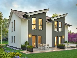 Fertighaus FamilyStyle 21.02 S von massa haus Ausbauhaus ab 188999€, Satteldach-Klassiker Außenansicht 4