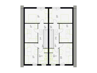 Fertighaus FamilyStyle 26.03 S von massa haus Ausbauhaus ab 213999€, Satteldach-Klassiker Grundriss 2