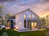 Fertighaus LifeStyle 14. 01 S von massa haus Ausbauhaus ab 101999€, Satteldach-Klassiker Außenansicht 4